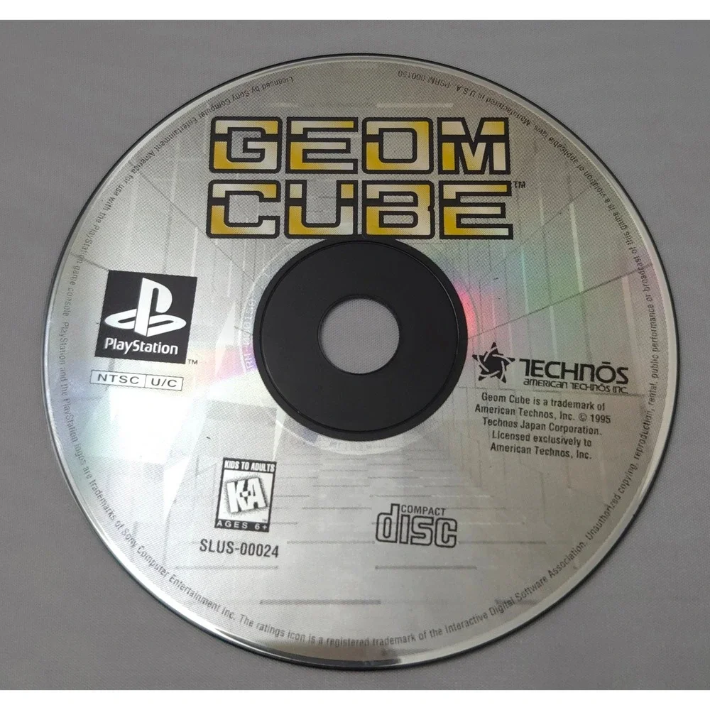 Geom Cube - PlayStation 1 (PS1) Long Box 1995‎ - Complete in Box (CIB) - Tested